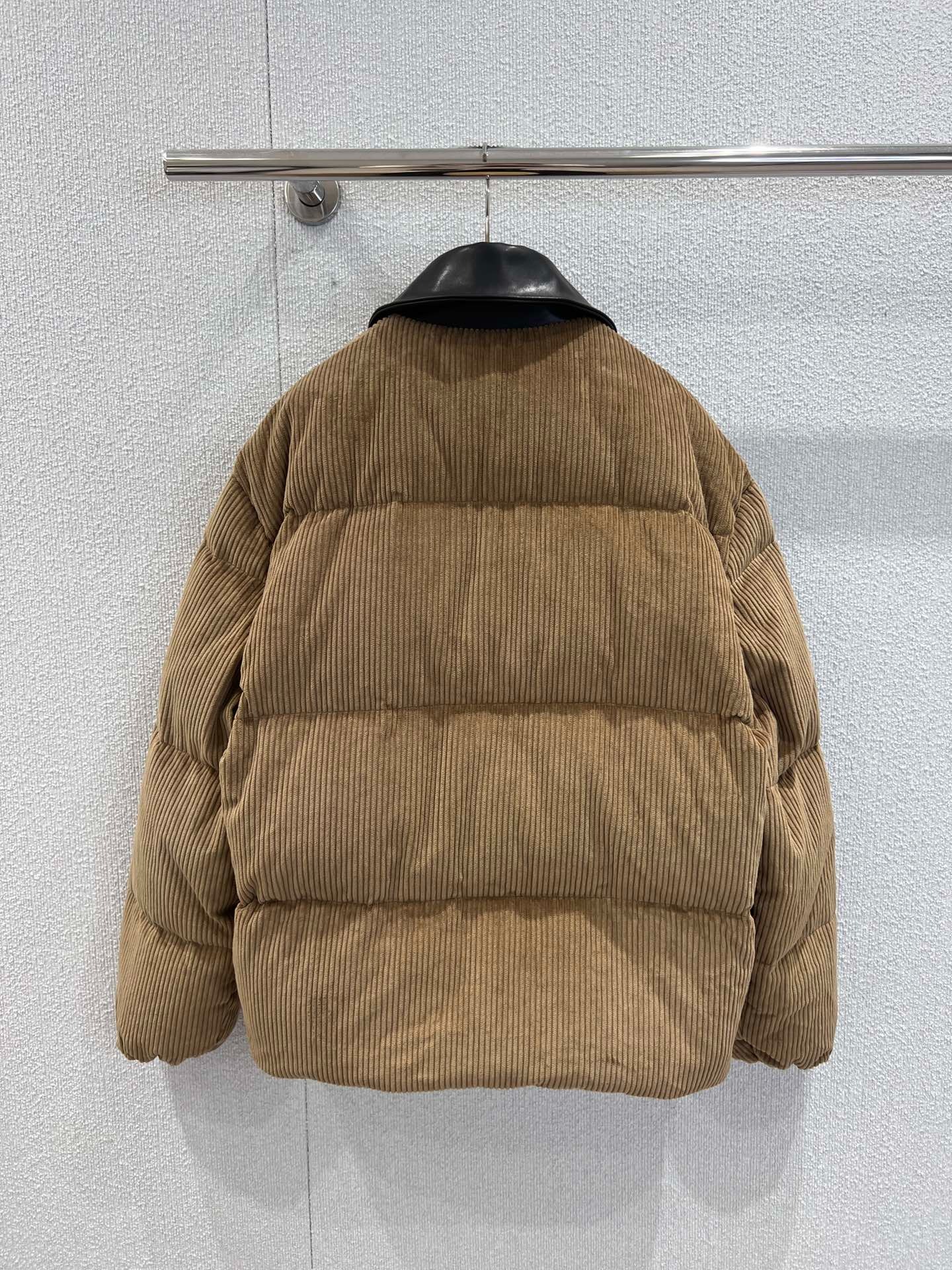 미*미* 25 신상 코듀로이 가죽 넥 패딩 점퍼