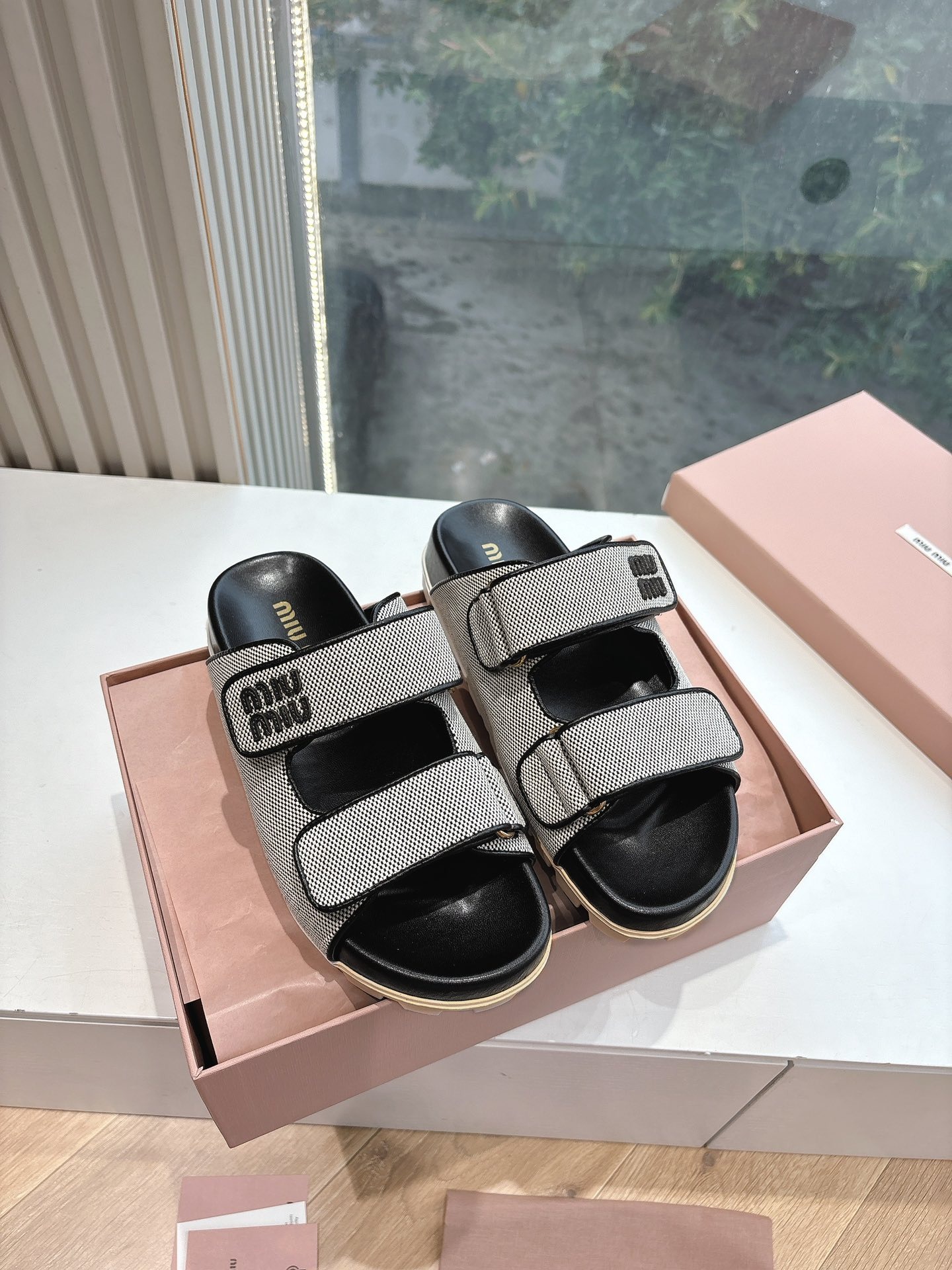 미*미* 신상 2025 봄여름 통굽 벨크로 슬리퍼 샌들