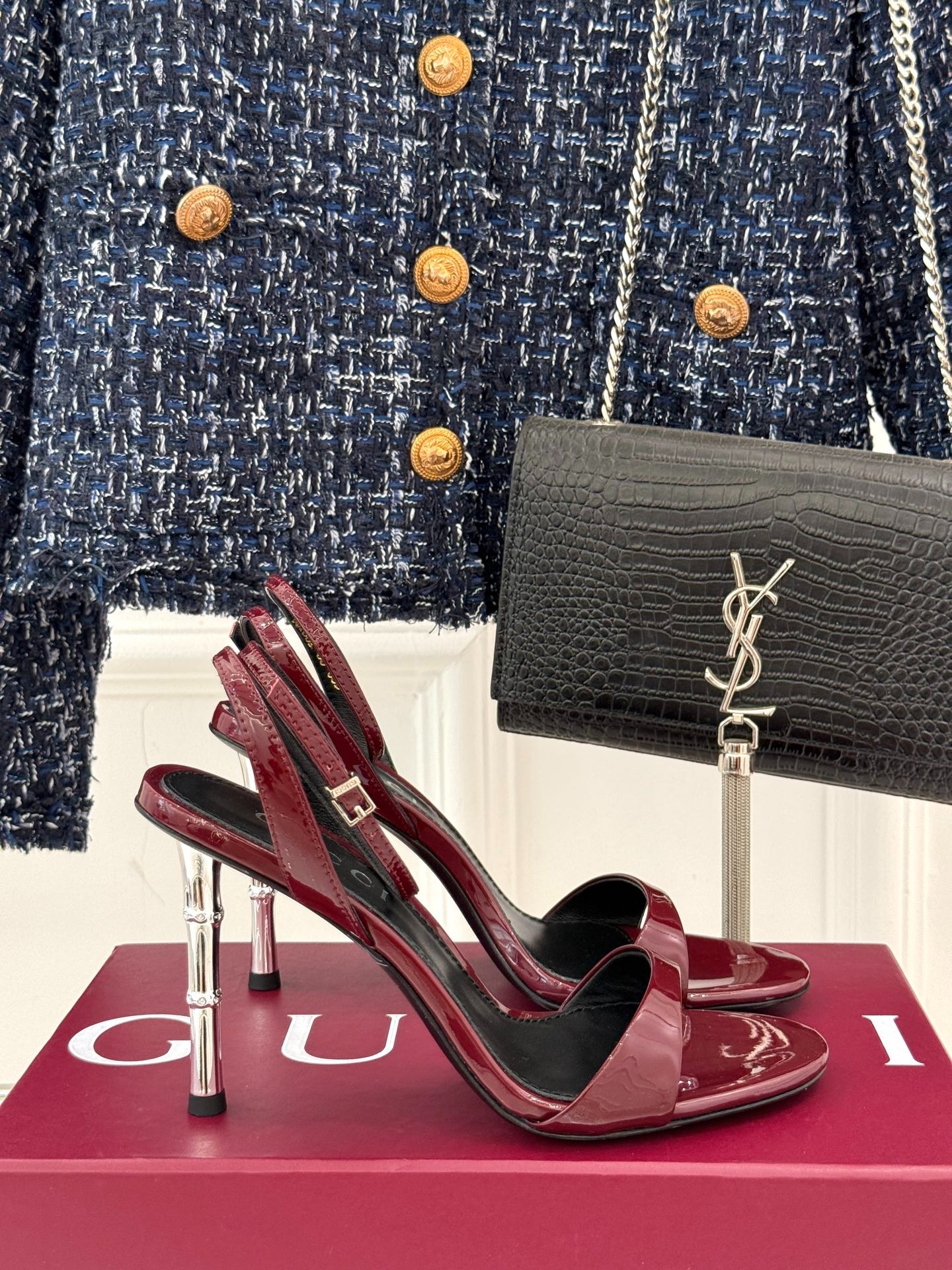 구* 25S 신상 스틸레토 힐 일자 스트랩 샌들