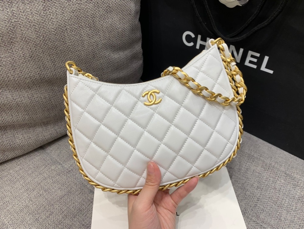 샤* 23B CC 로고 체인 호보백 