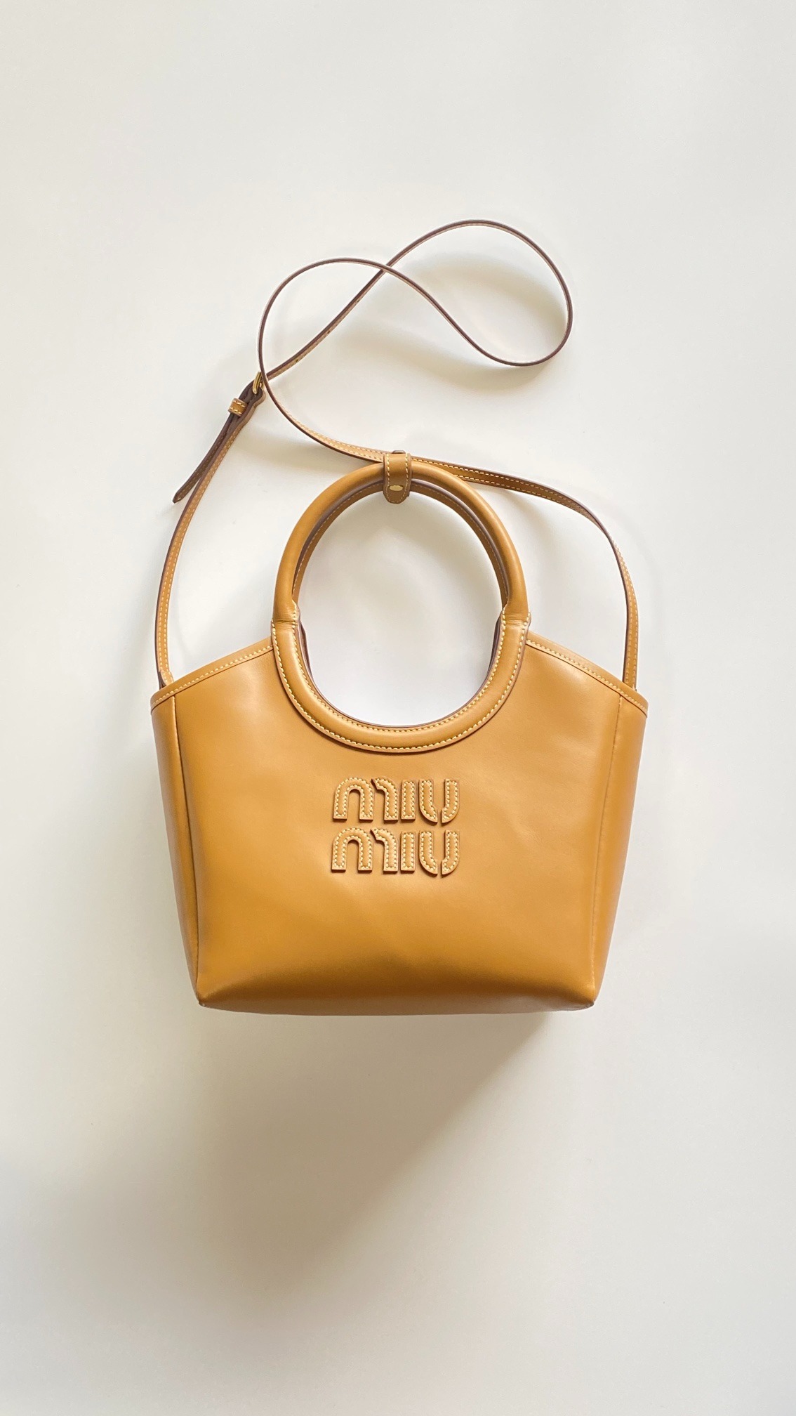 미우미우 아이비 레더 백