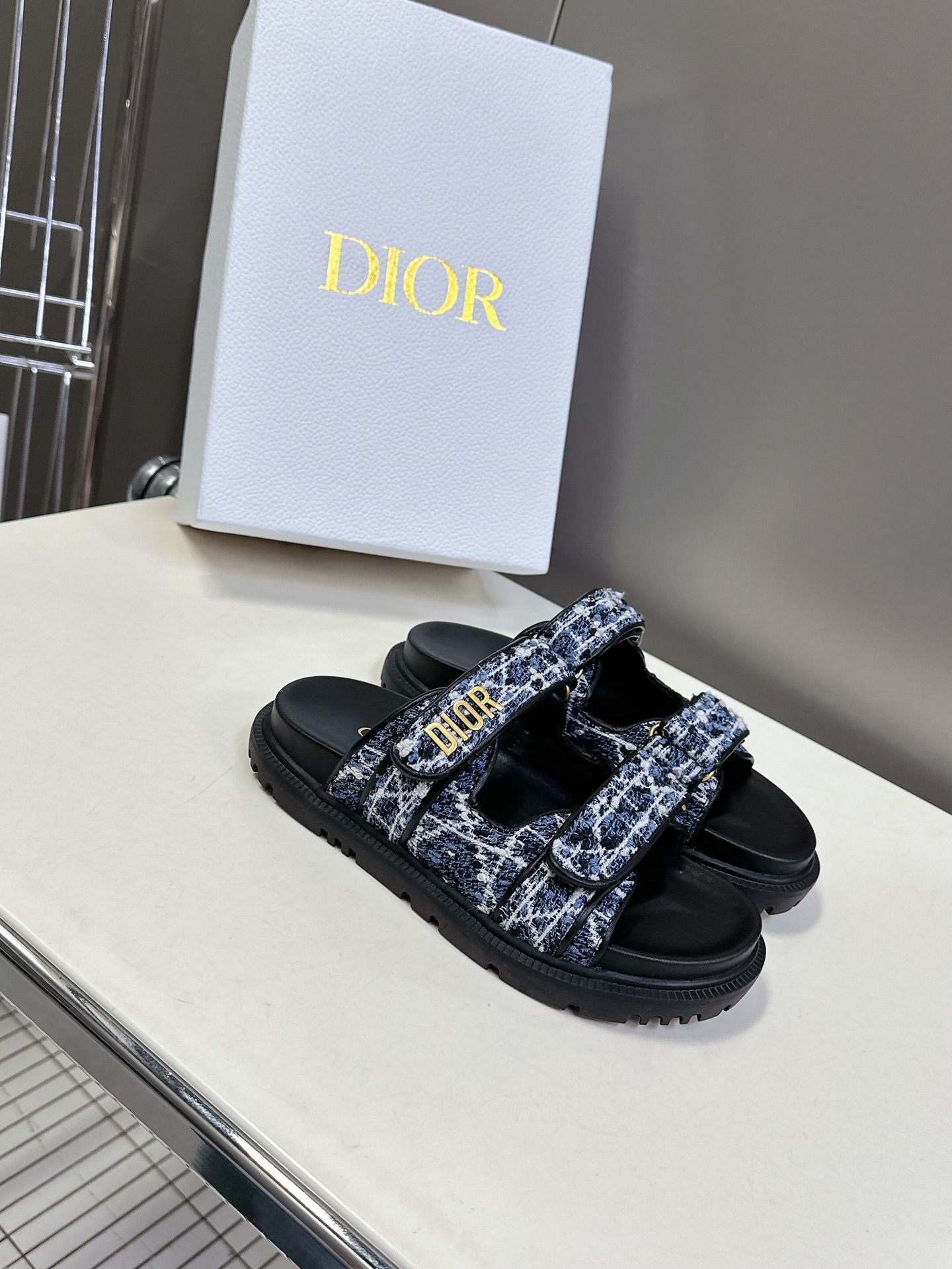 디* 봄여름 최신 벨크로 슬리퍼