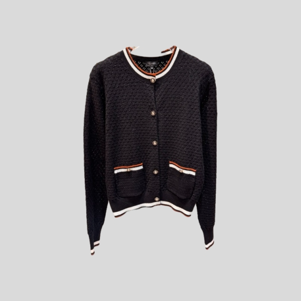 샤넬 블랙 니트 가디건