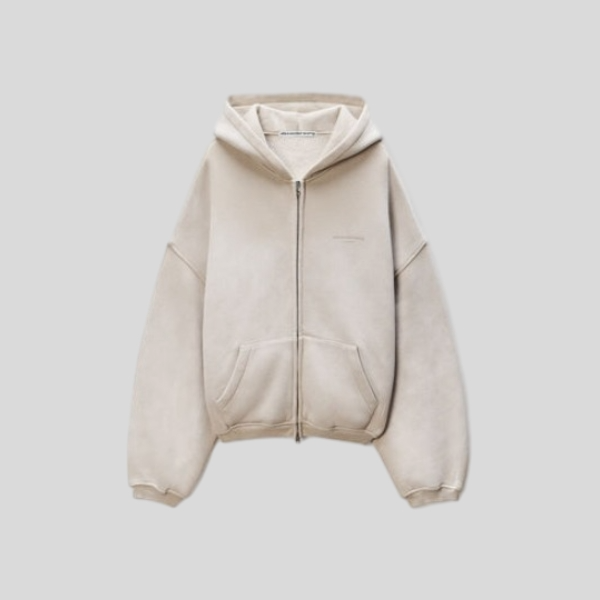 알렉산더왕 코튼 혼방 크리스털 핫픽스 집업 후디, 팬츠