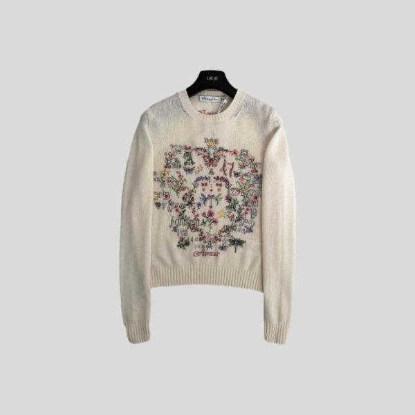 디올 자수 스웨터