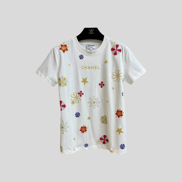 샤넬 볼 프린트 티셔츠