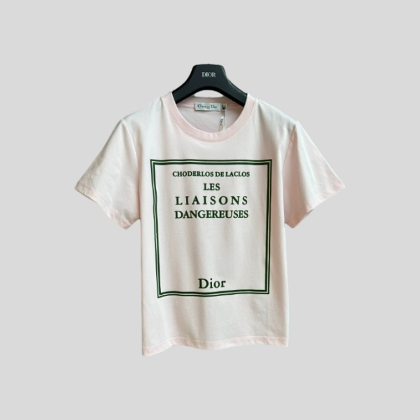 디올 플록 프린트 티셔츠