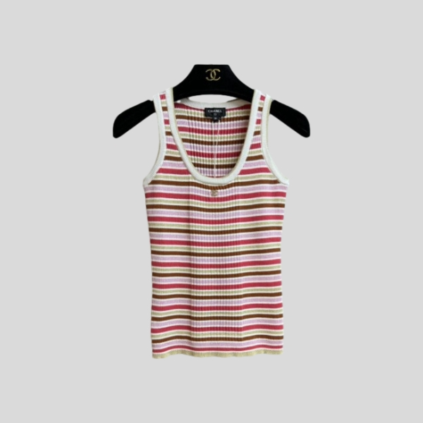샤넬 스트라이프 베스트