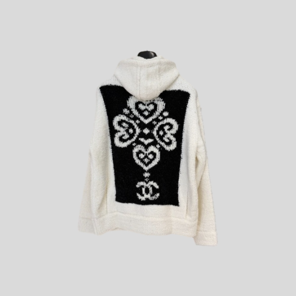 샤넬 집업 니트 후디