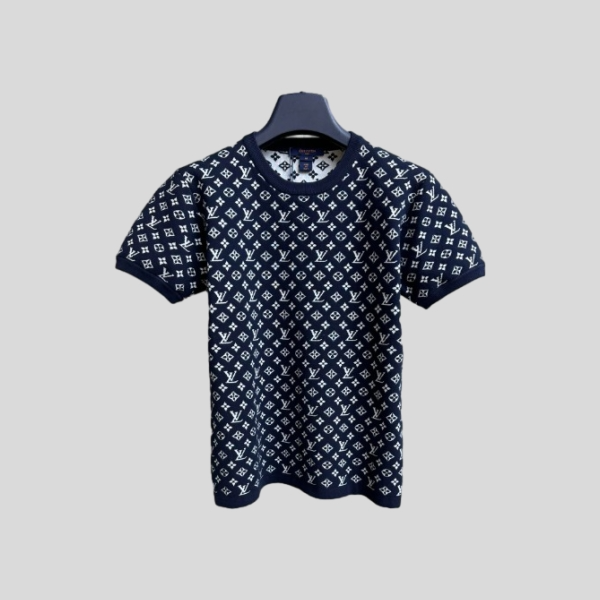 루이비통 자카드 니트 반팔