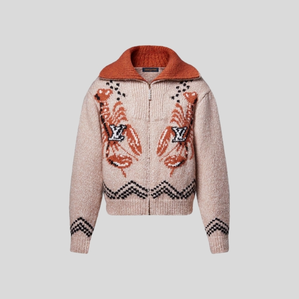 루이비통 지퍼 니티드 블루종