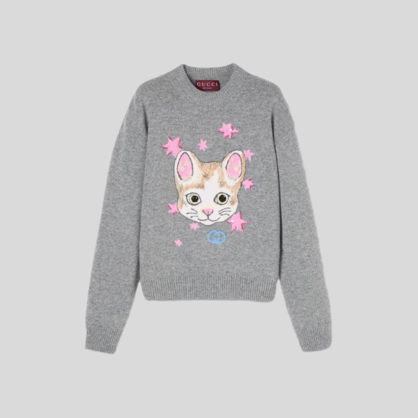 구찌 일본 한정판 히구치 유코 소프트 울 스웨터