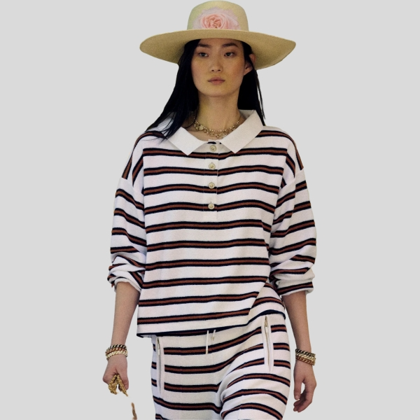 샤넬 스트라이프 풀오버