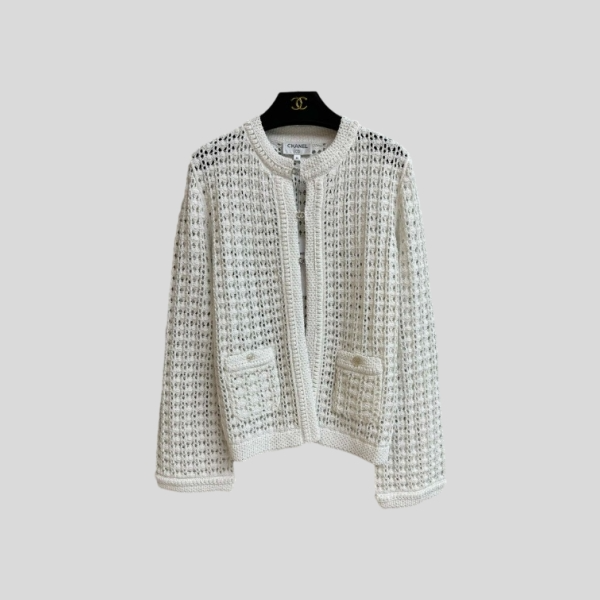 샤넬 오픈워크 니트 가디건