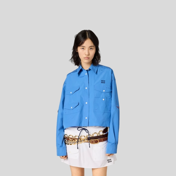 미우미우 포플린 미니스커트