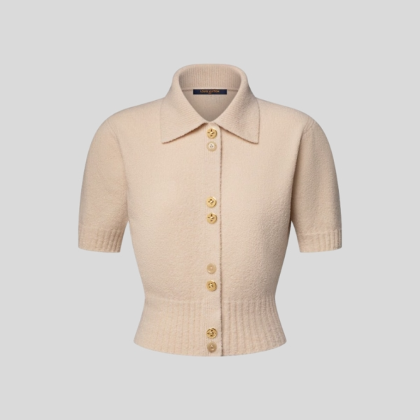 루이비통 모노그램 버튼 니트 톱