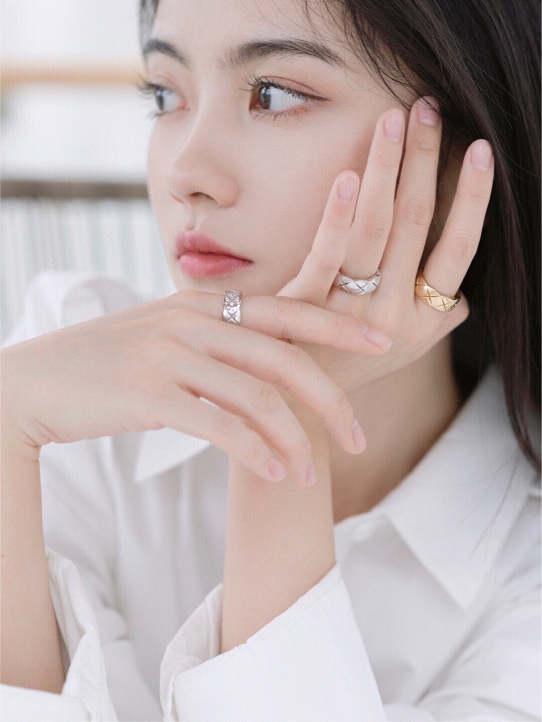 샤* 퀼팅 코코 크러쉬 링