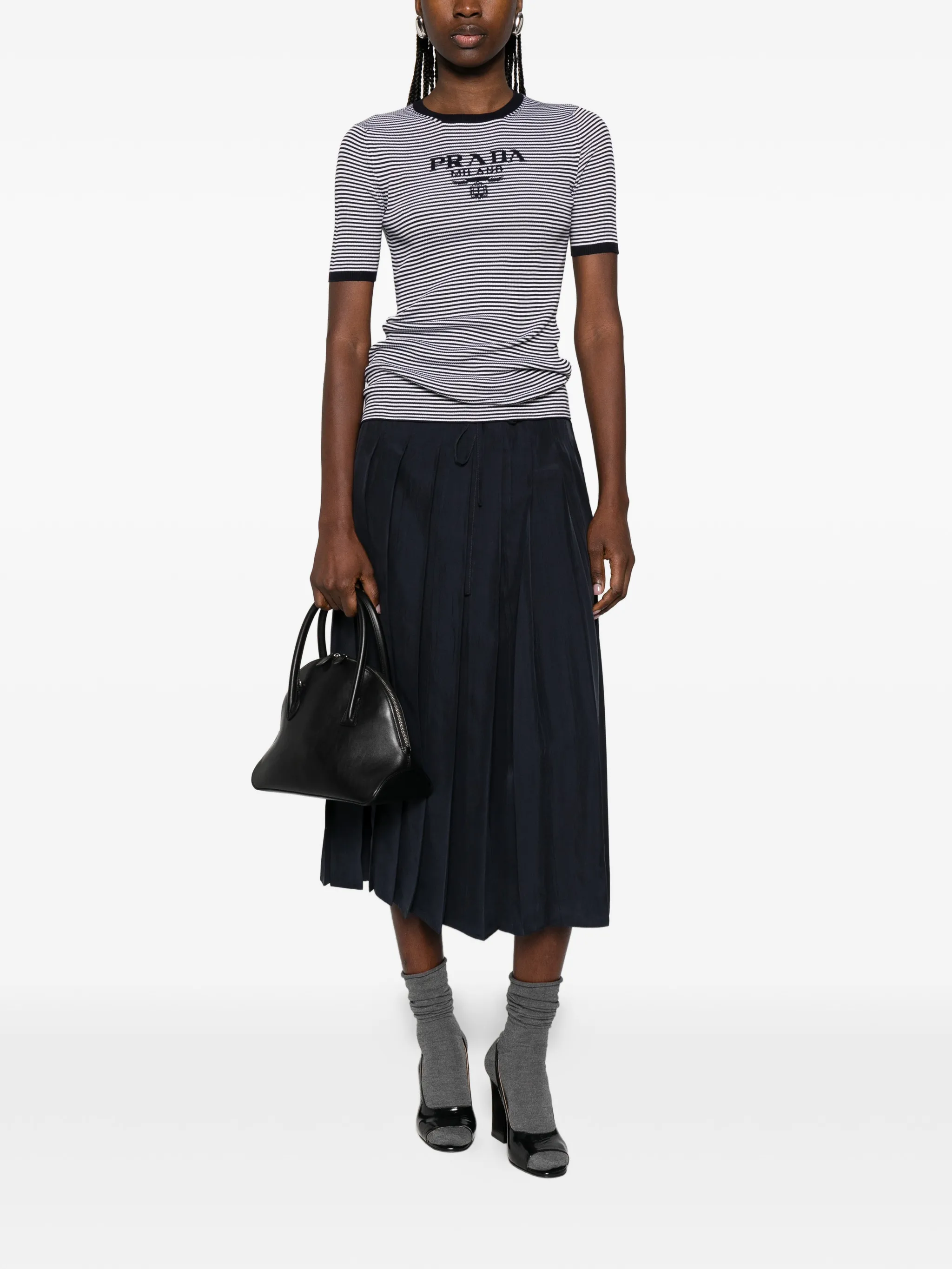 프라다 스트라이프 니트 스웨터