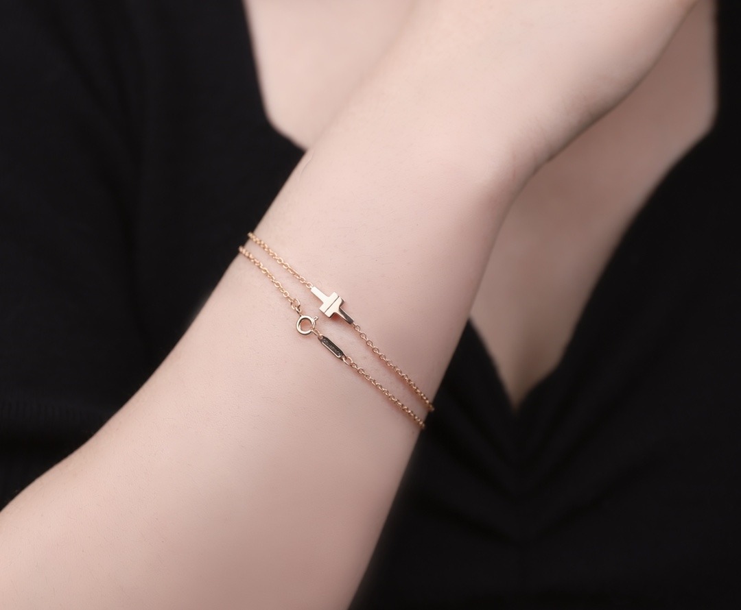 티파니*코 T 더블 체인 브레이슬릿