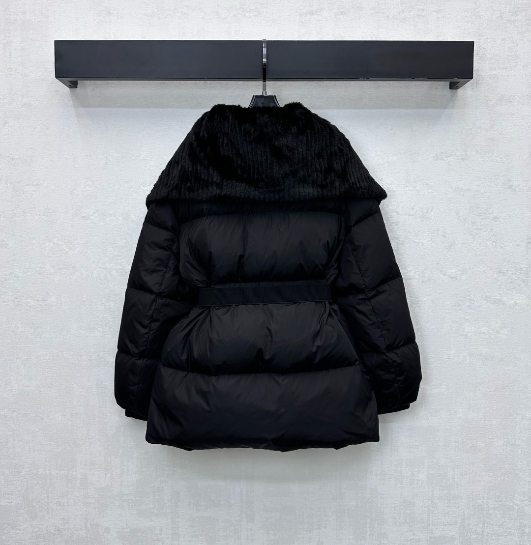 몽*레르 25 신상 퍼 넥 벨트 다운 점퍼