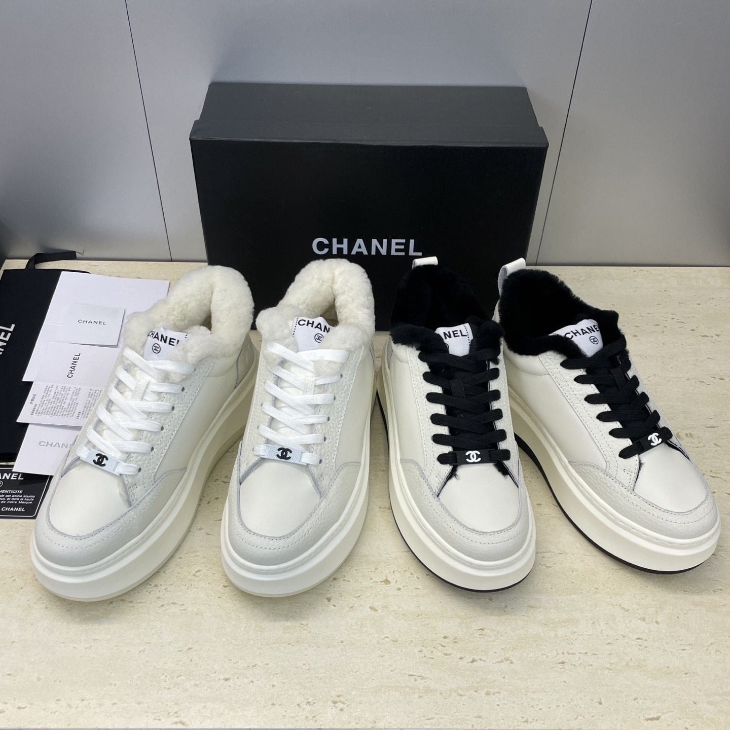 샤* 신상 퍼 통굽 스니커즈