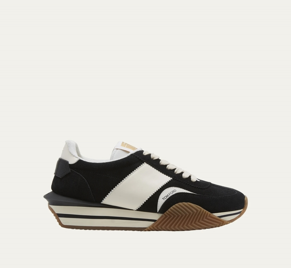 톰포드 제임스 스웨이드 스니커즈 블랙 