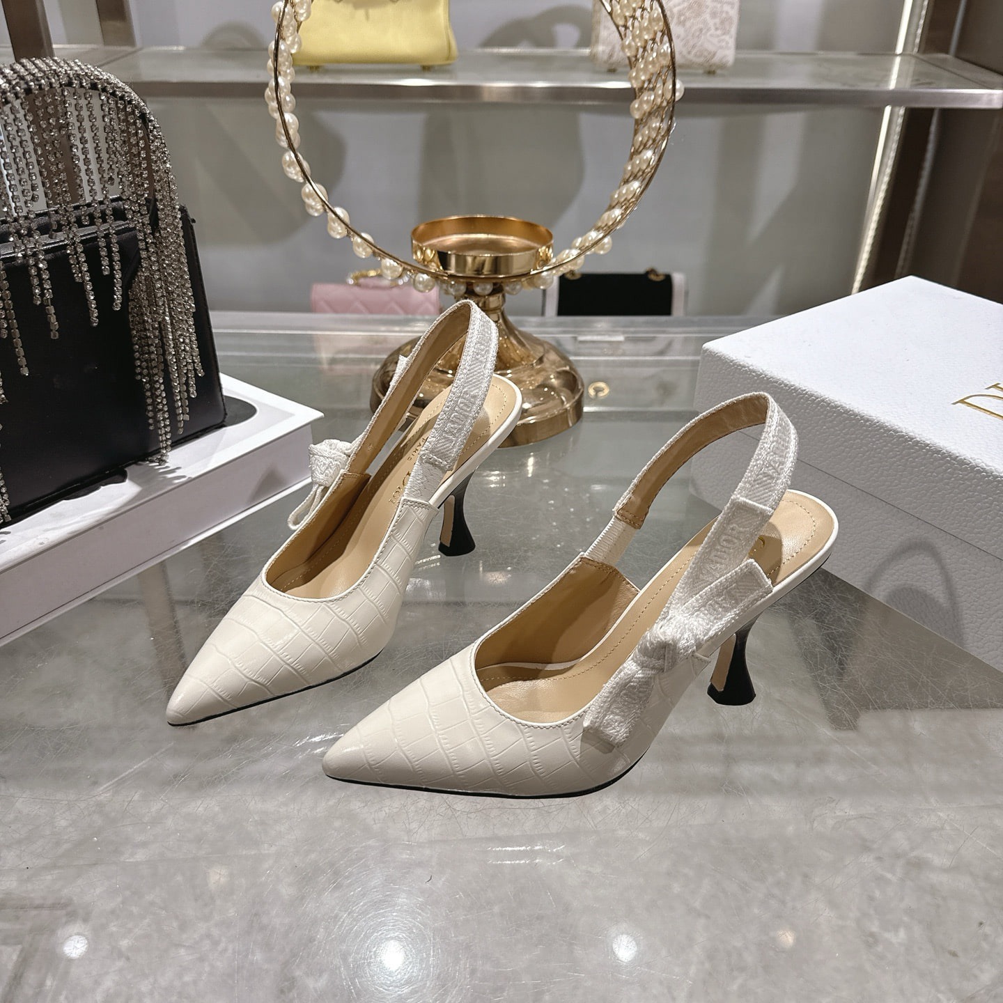 디* 26 뉴 하이탑 스틸레토 힐