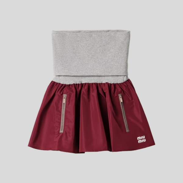 미우미우 테크니컬 패브릭 미니스커트