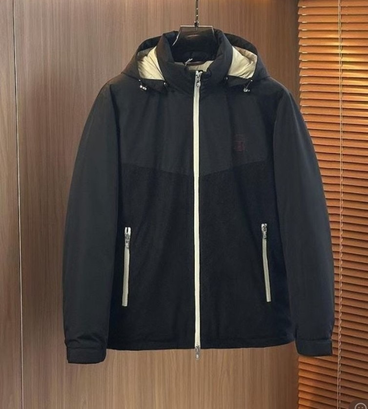 브루넬로 쿠치넬리 컬러블록 다운 자켓