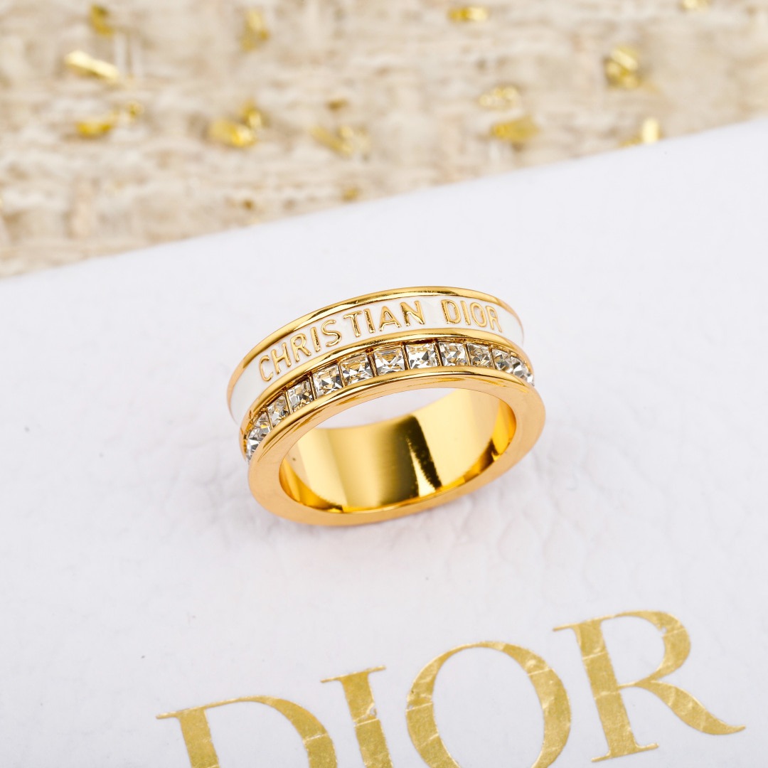 디* 레이어드 레터링 큐빅 반지