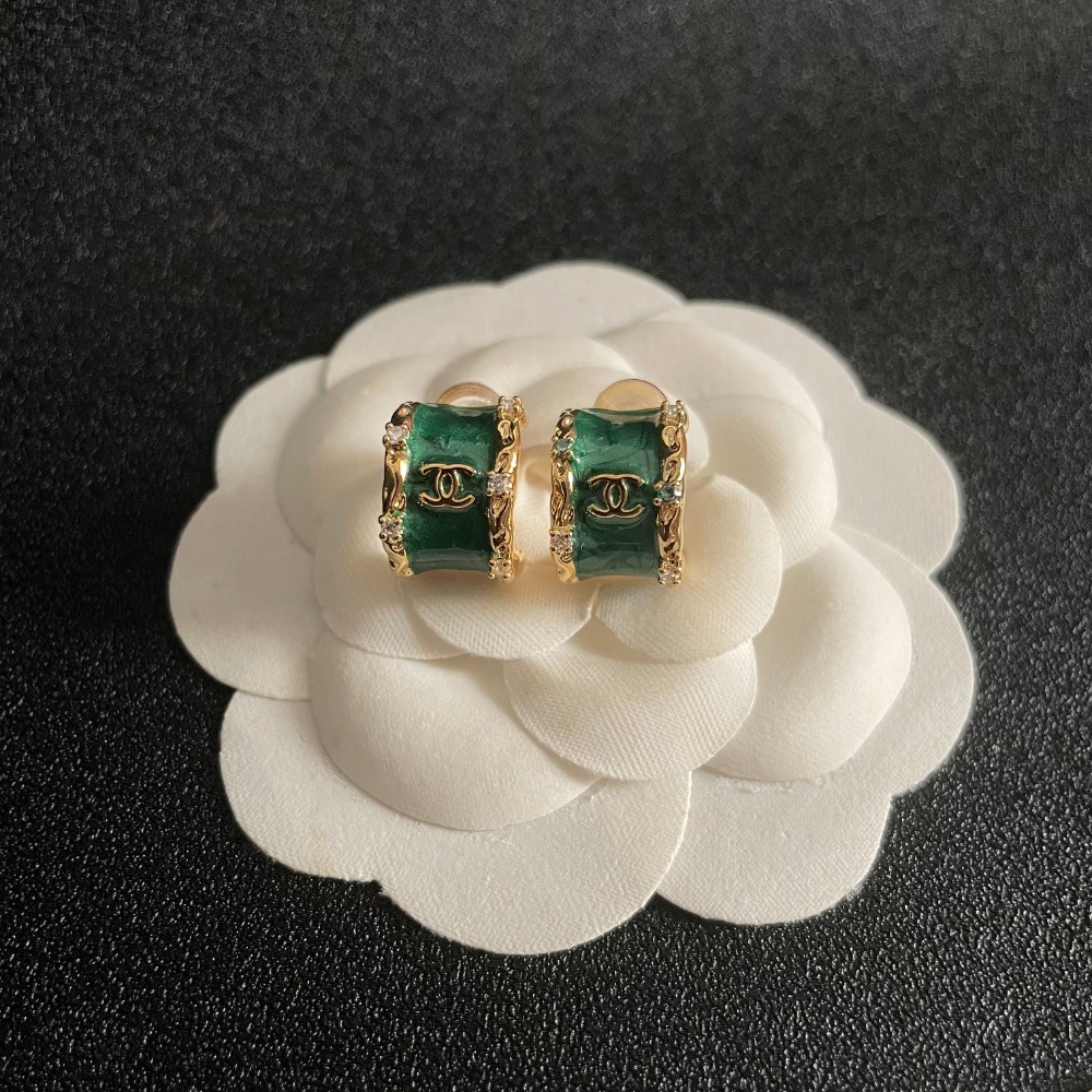 샤* CC 로고 체인 링 귀걸이 이어링