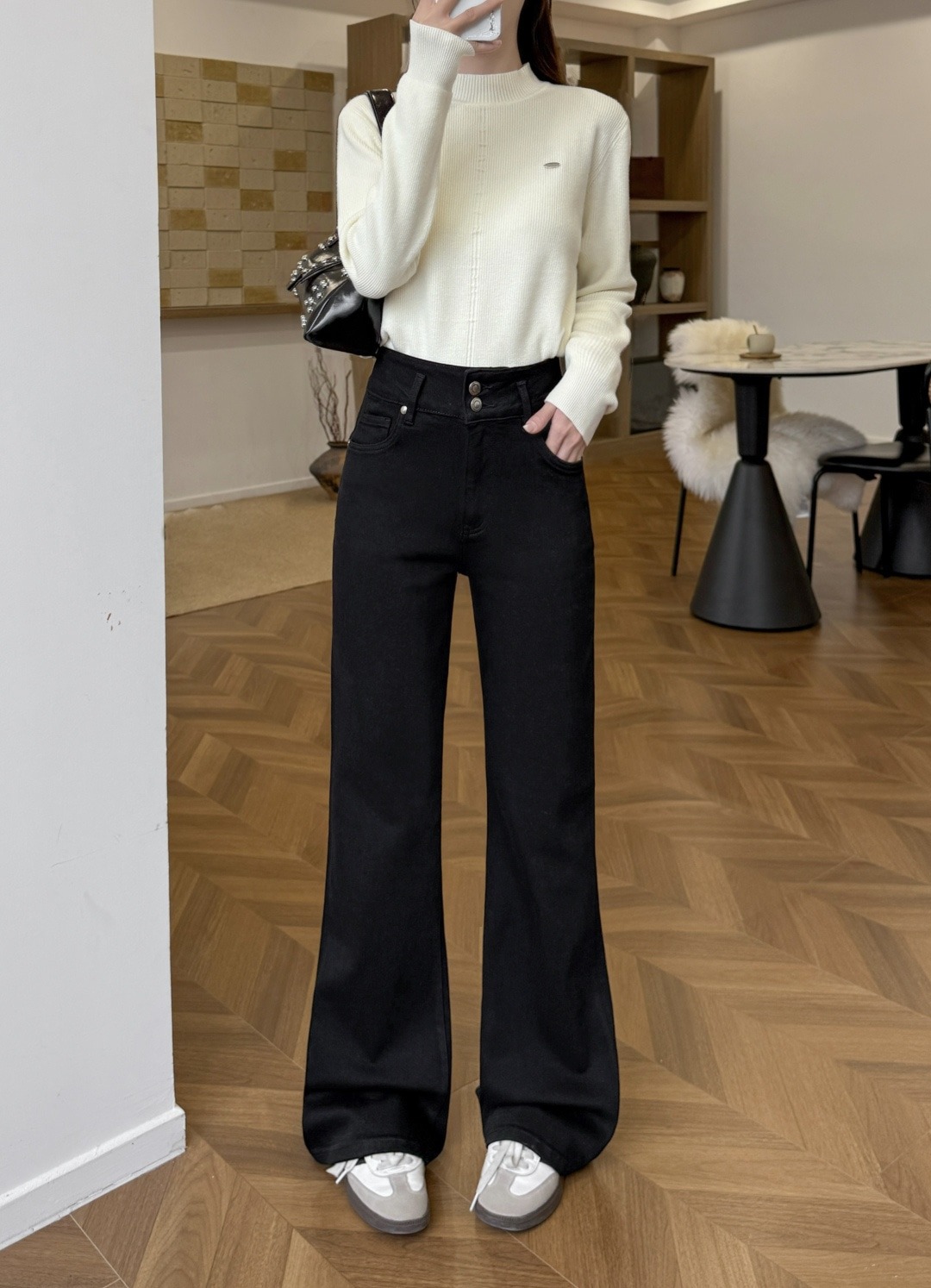 로*피아나 26 신상 블랙 부츠컷