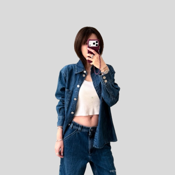 샤넬 데님 셔츠 재킷