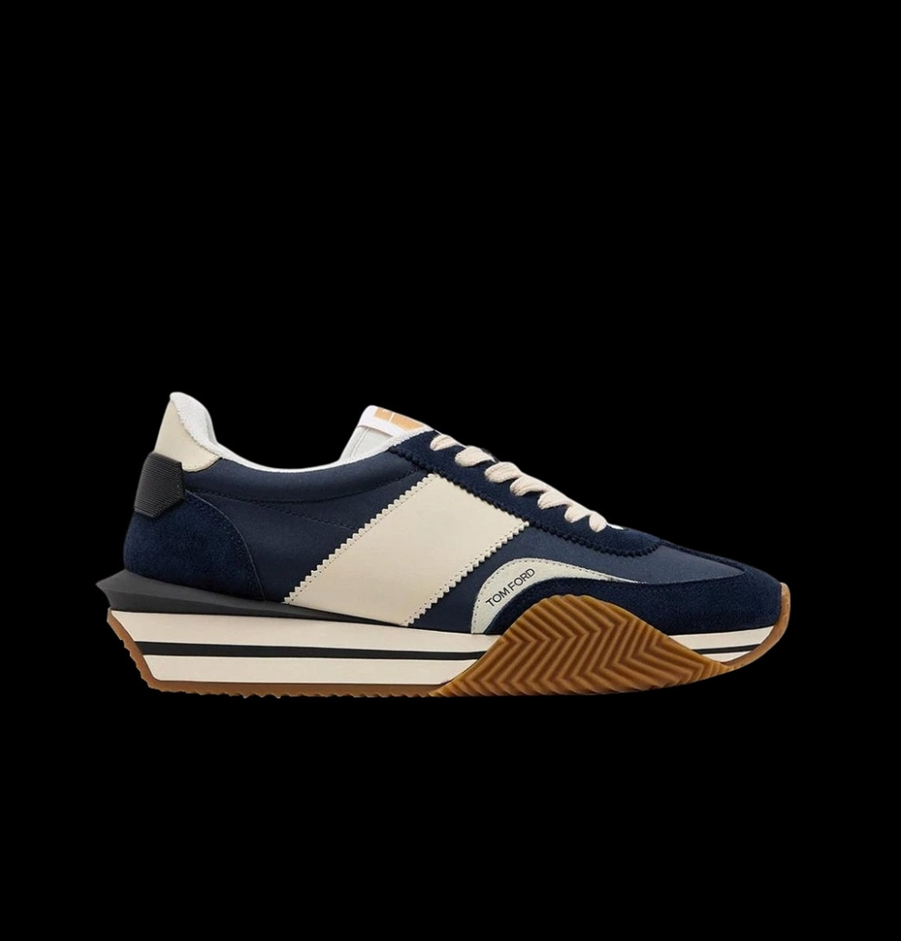 톰포드 제임스 스웨이드 스니커즈 네이비