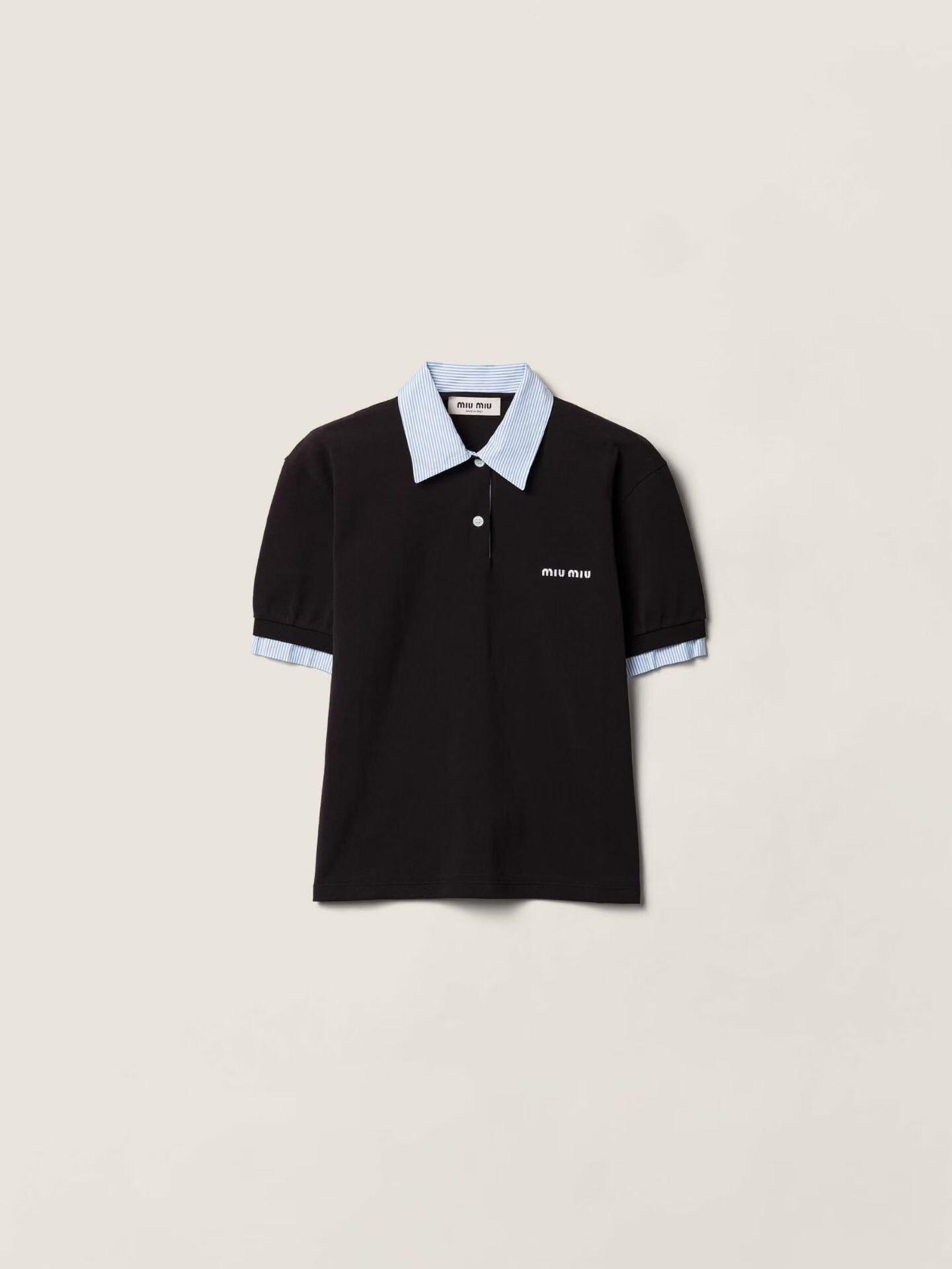 미우미우 반팔 폴로 셔츠