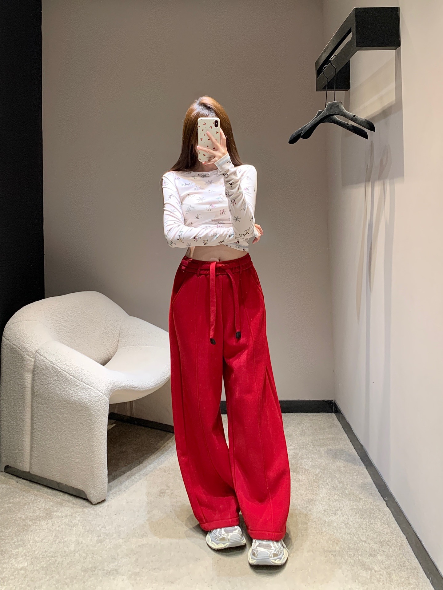 로*베 25FW 신상 기모 벨트 캐주얼 팬츠