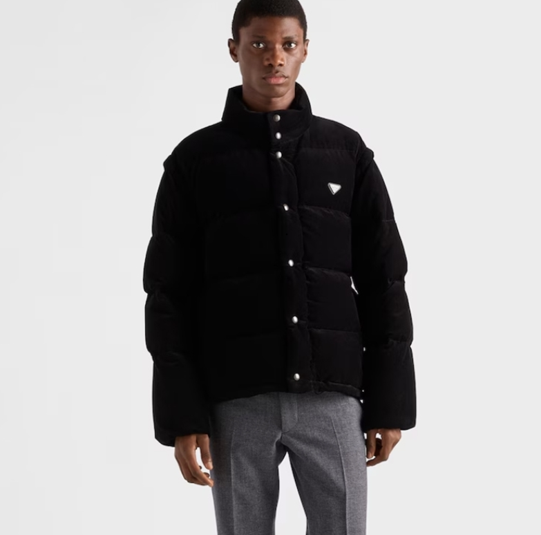 프라다 코듀로이 다운 자켓 패딩