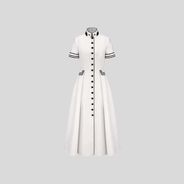 디올 벨트 미디 셔츠 드레스