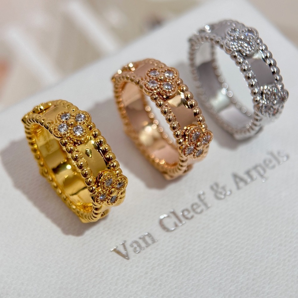 반*리프 Arpel 뻬를리 스위트 클로버 링 반지