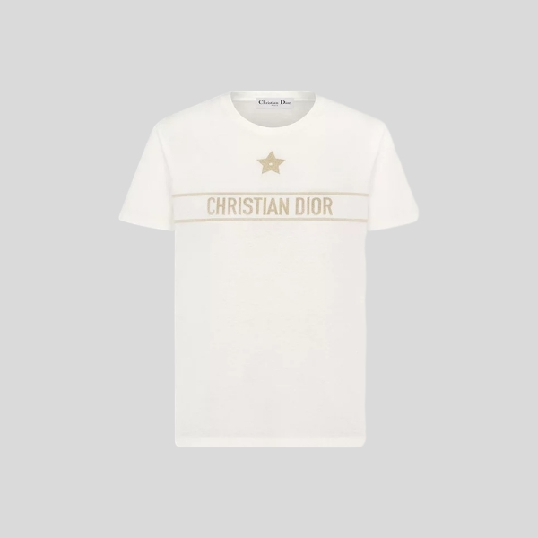 디올 자수 티셔츠