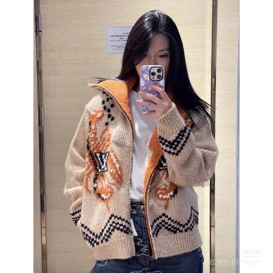 루*비통 콜라보 집업 터틀넥 점퍼