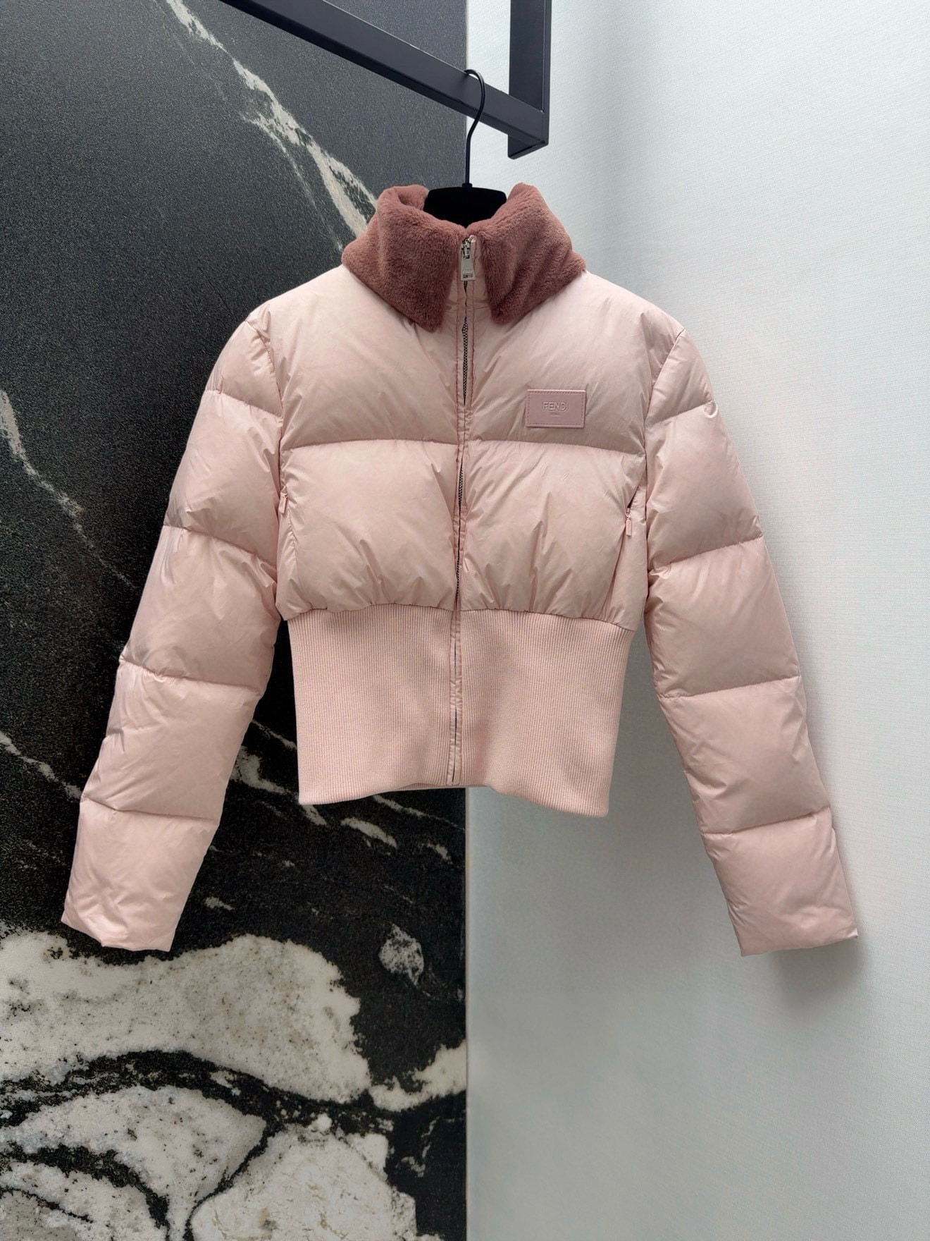 펜* 25 신상 패치 퍼 트리밍 숏패딩