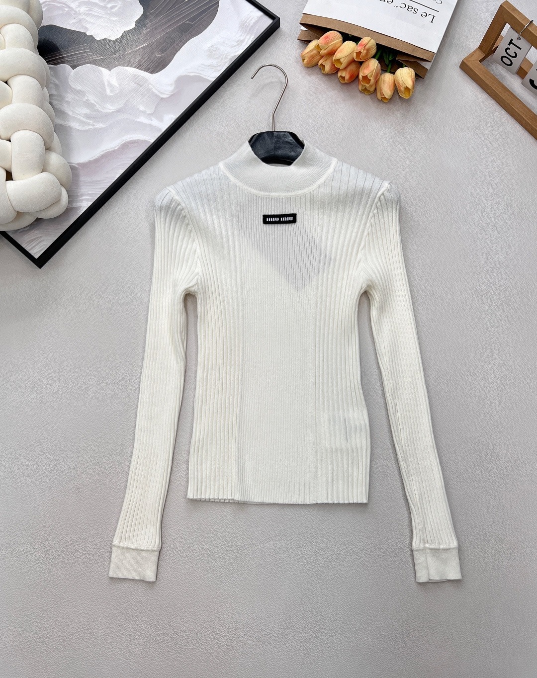 미*미* 25FW 신상 로고 캐시미어 니트