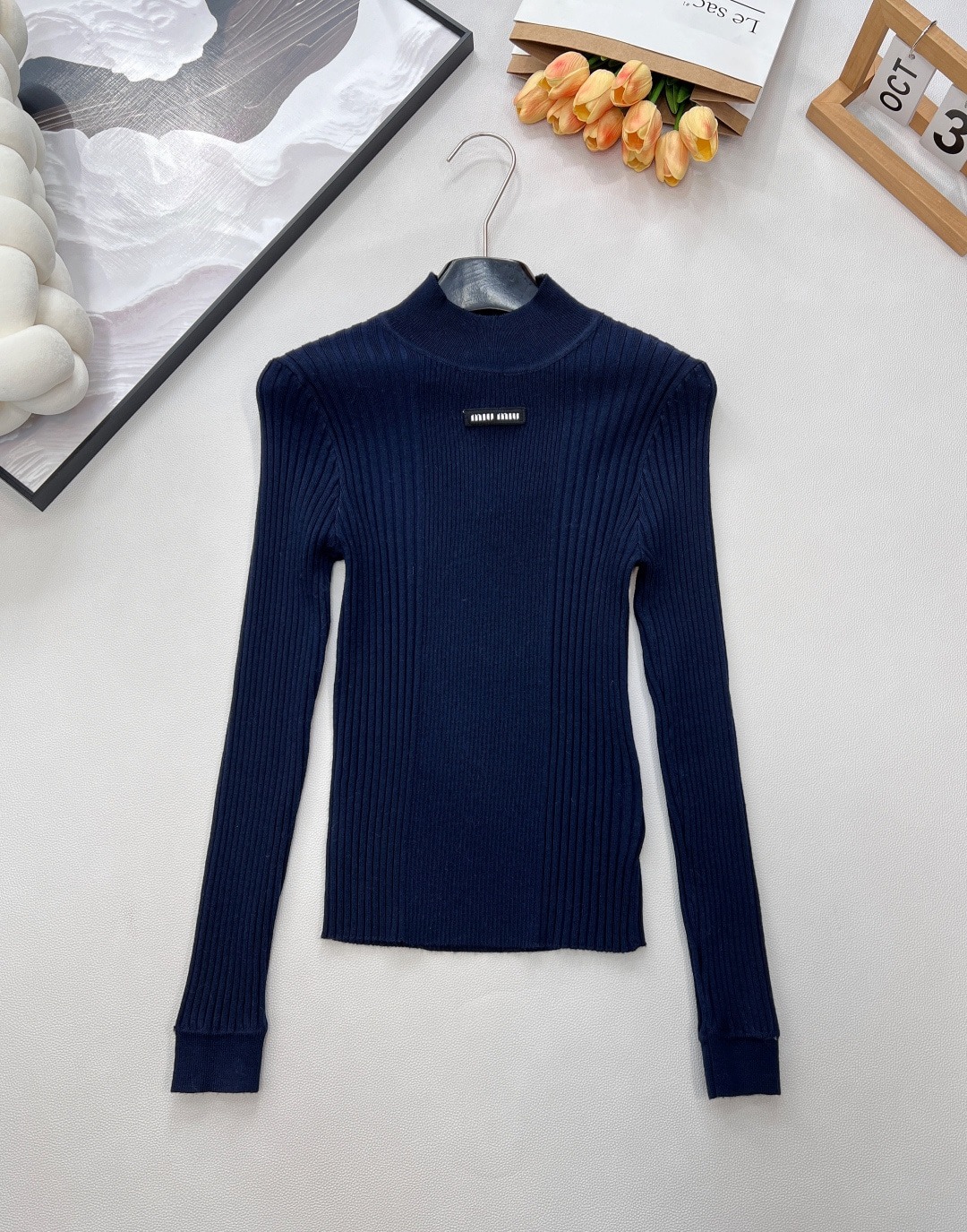 미*미* 25FW 신상 로고 캐시미어 니트