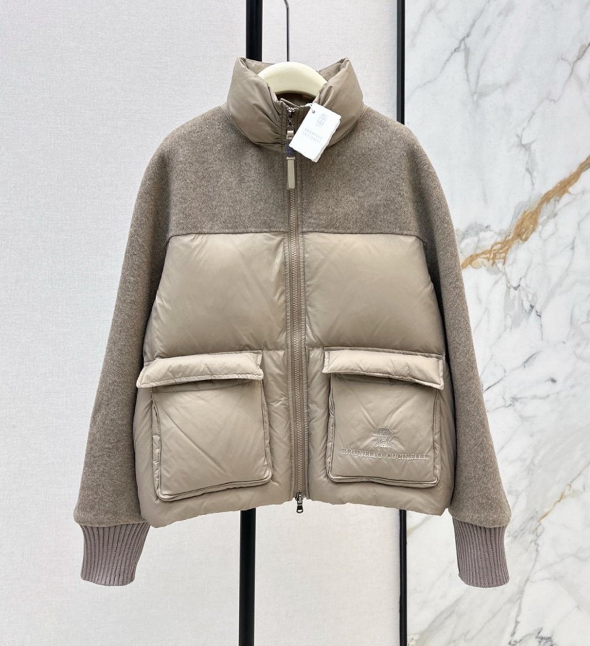 브루넬로 쿠치넬리 양모 구스다운 패딩