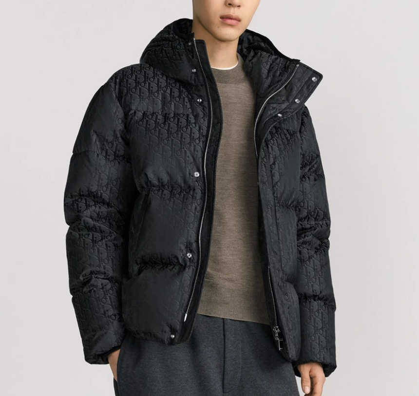 디올 오블리크 블렌드 퀄트 다운 자켓