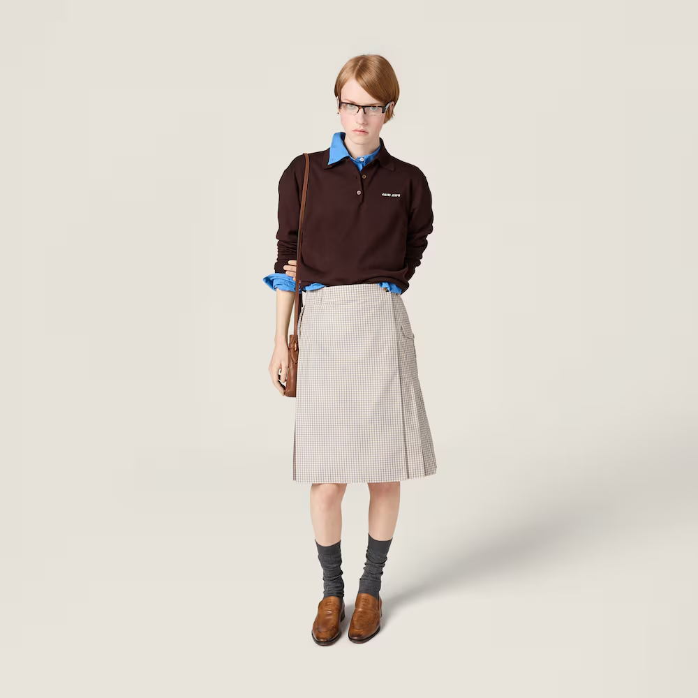 미우미우 울 니트 폴로 셔츠