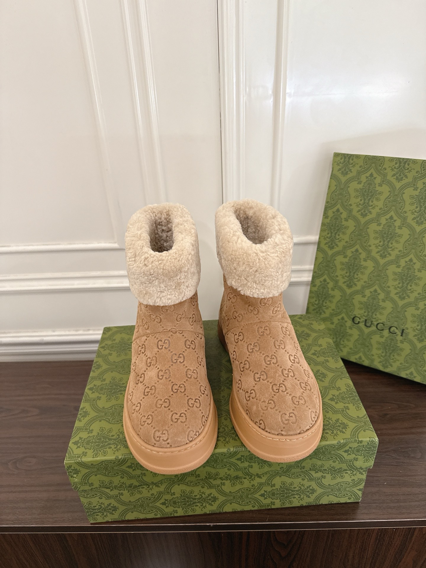 구* 신상 양털 앵클부츠