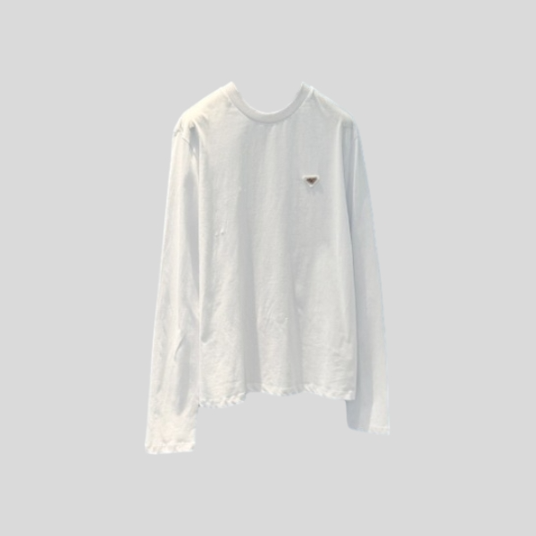 프라다 크루넥 긴팔 티셔츠