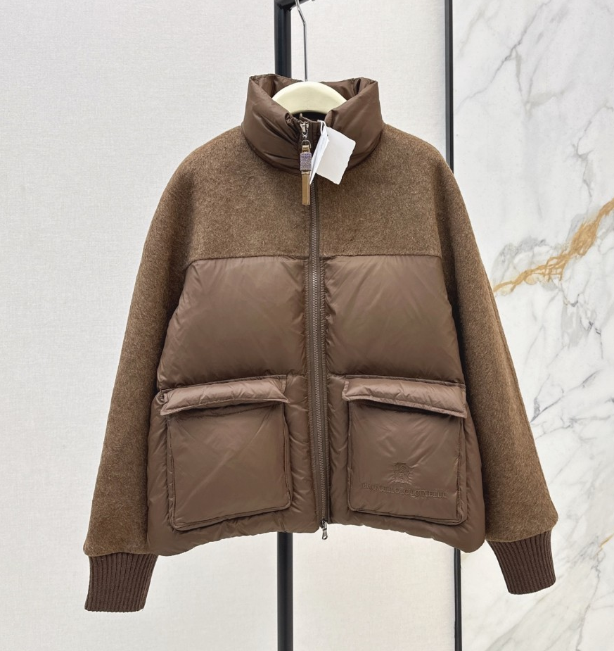 브루넬로 쿠치넬리 양모 구스다운 패딩